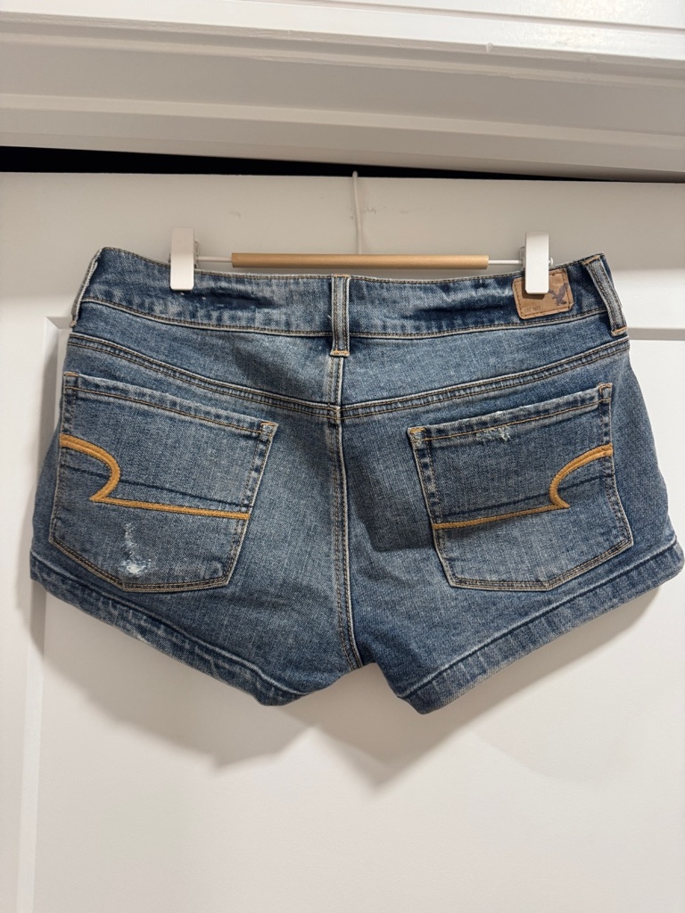 American Eagle Outfitters Faded Blue Denim Cutoff Shorts - Picture 5 of 8